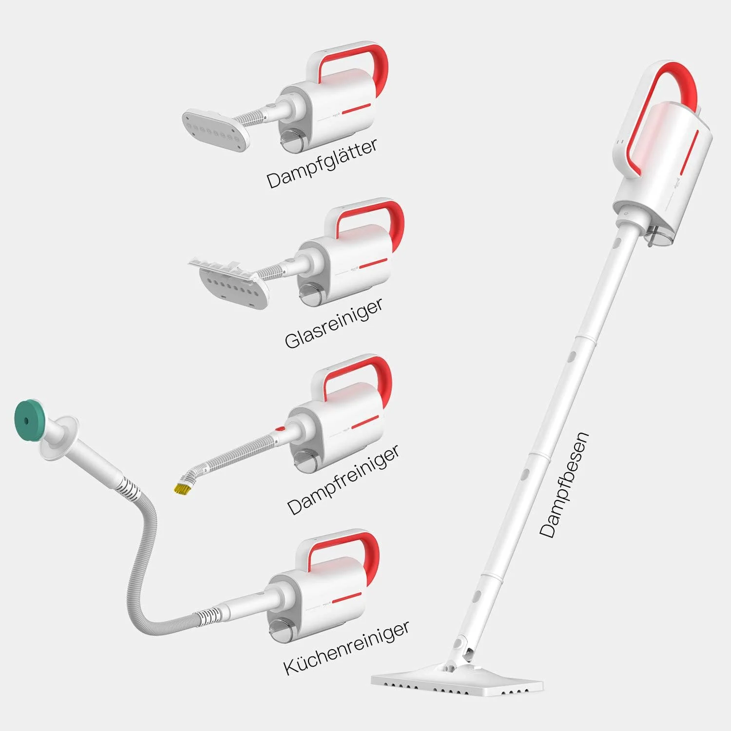 بخارشوی سیمی Deerma، بخارشوی چند منظوره با بخارشوی دستی جداشدنی برای تمیز کردن کاشی، فرش، کف سخت، آشپزخانه، پنجره ها، مبلمان و لباس، بخارشوی کل خانه، سفید…، 1 بخارشوی سیمی Deerma، بخارشوی چند منظوره با بخارشوی دستی جداشدنی برای تمیز کردن کاشی، فرش، کف سخت، آشپزخانه، پنجره ها، مبلمان و لباس، بخارشوی کل خانه، سفید…، 1