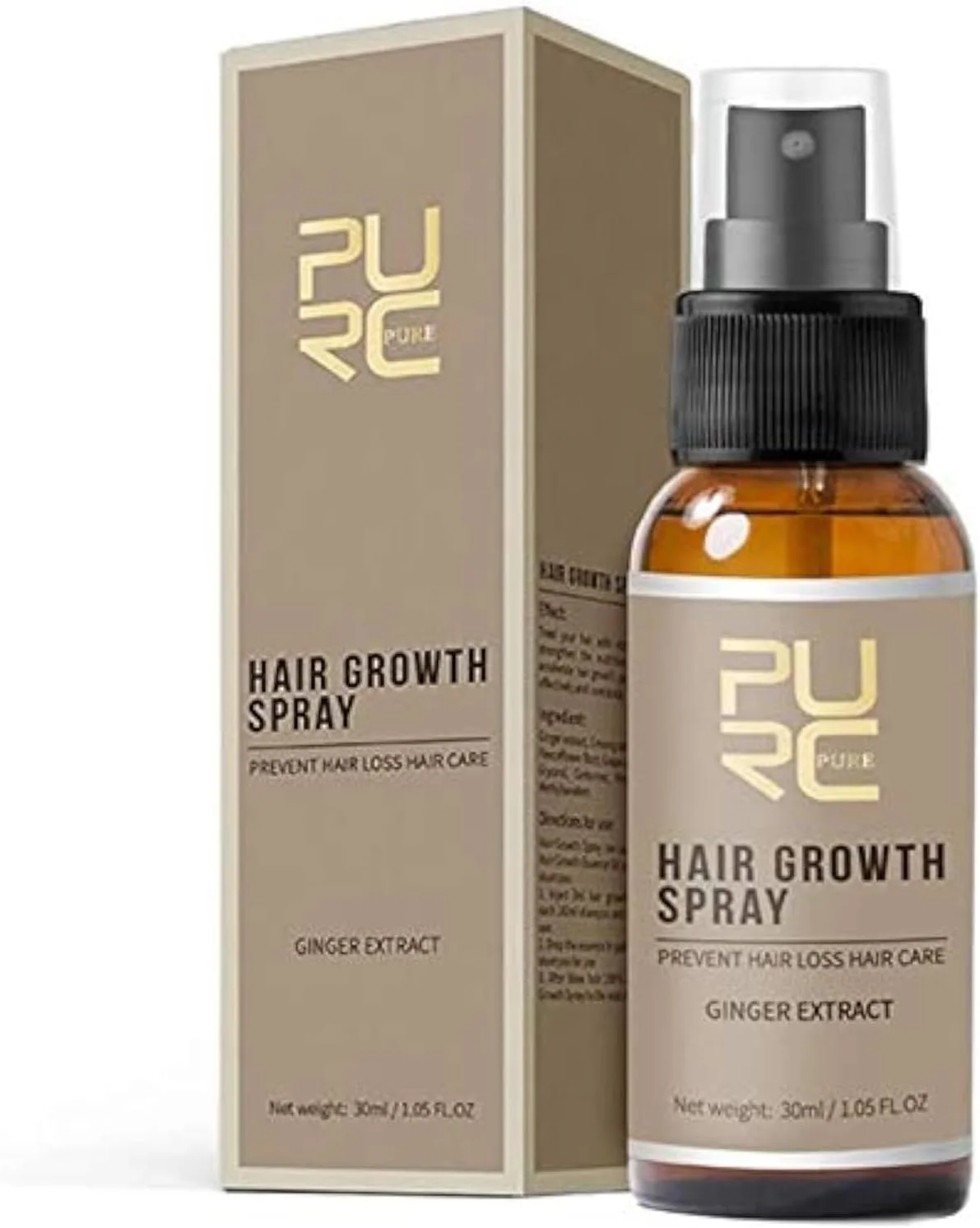 اسپری ضد ریزش مو مانی PURC مدل Essence حجم 20 میلی لیتر - محرک رشد ریش، روغن طبیعی رشد مو و موی صورت