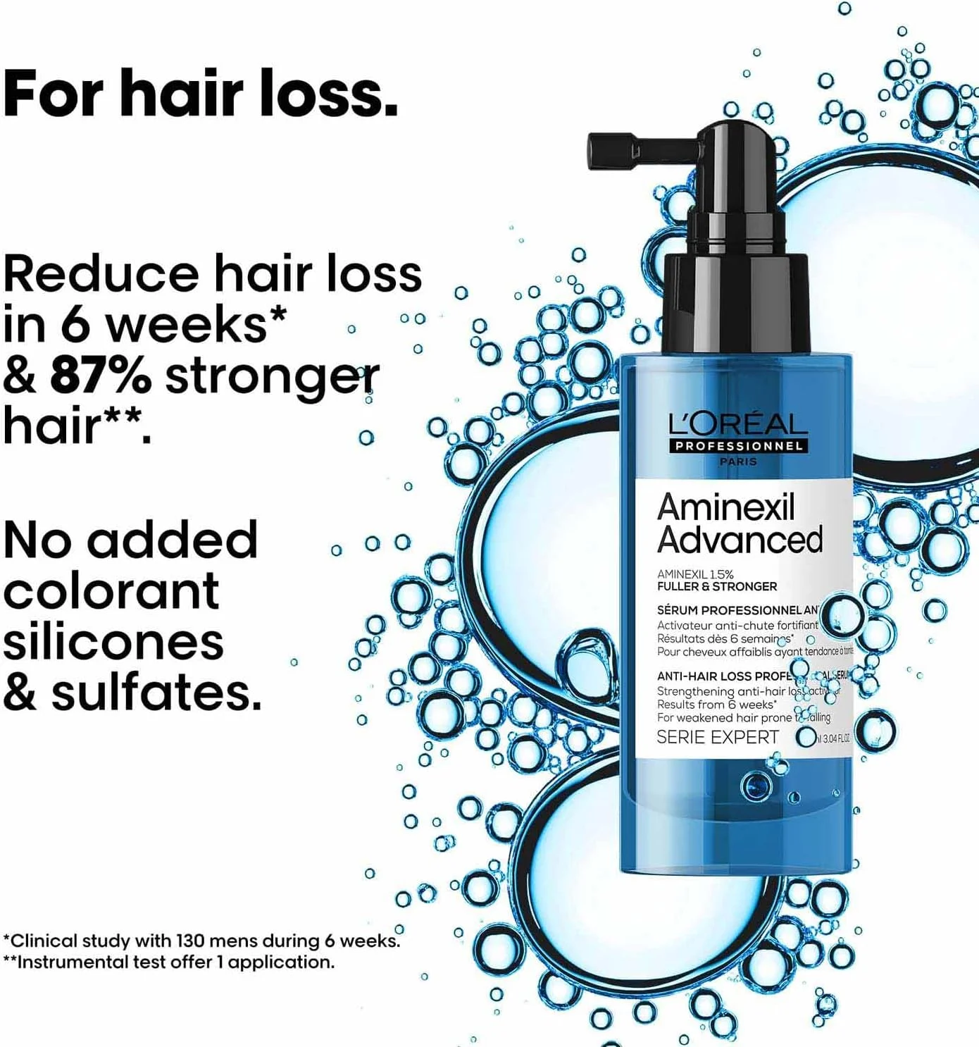 لورآل پروفشنال | سرم فعال کننده ضد ریزش مو تقویت کننده Aminexil Advanced | برای موهای ضعیف و مستعد ریزش | غلیظ شده با 1.5% Aminexil | SERIE EXPERT | 90ml