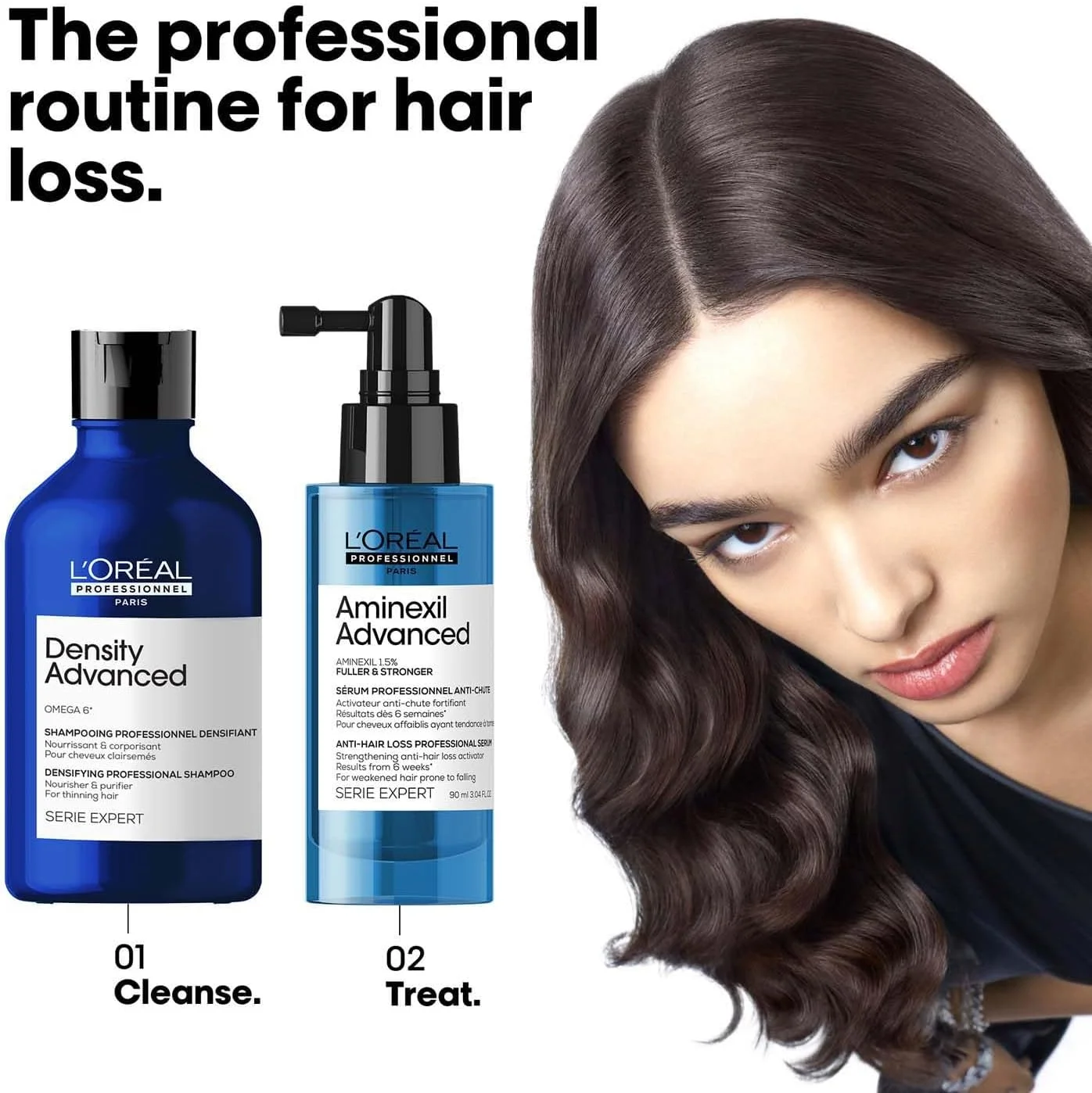 لورآل پروفشنال | سرم فعال کننده ضد ریزش مو تقویت کننده Aminexil Advanced | برای موهای ضعیف و مستعد ریزش | غلیظ شده با 1.5% Aminexil | SERIE EXPERT | 90ml