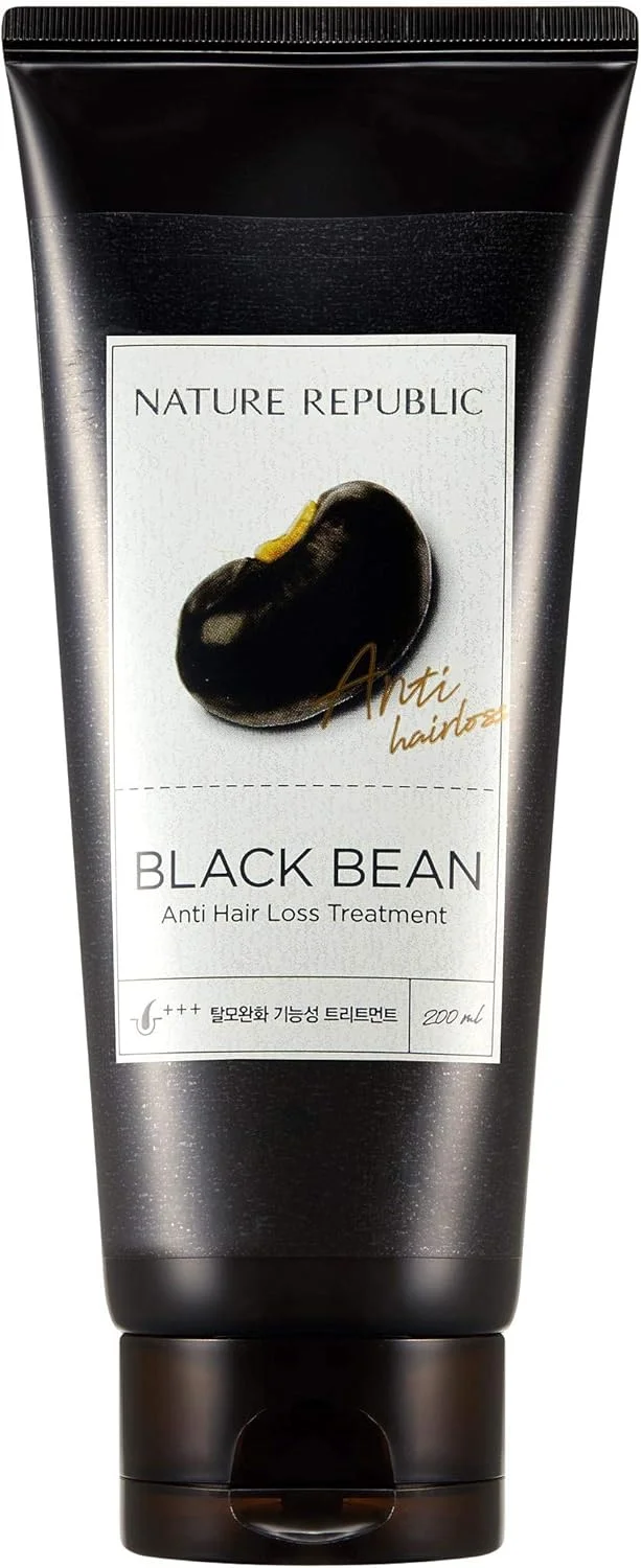 درمان ضد ریزش مو با عصاره لوبیا سیاه نیچر ریپابلیک - عصاره لوبیا سیاه برای جلوگیری از ریزش مو، تحریک رشد مو، ترمیم مو، درمان پوست سر (200 میلی لیتر / 6.76 اونس مایع)