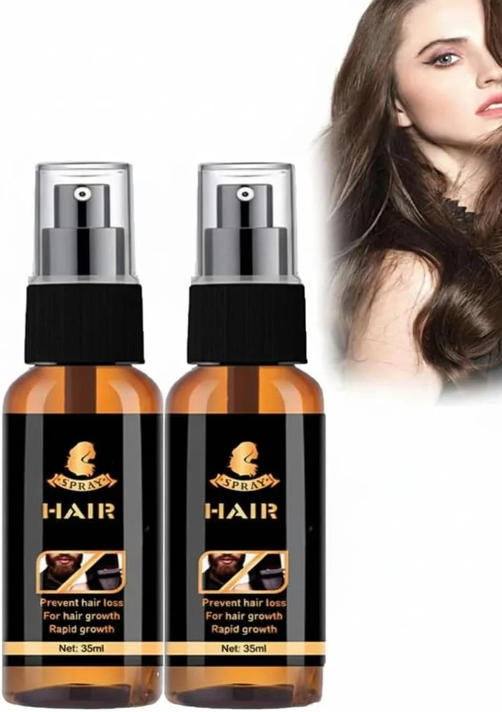 اسپری روغن رشد موی طبیعی نالاکال، اسپری بیوتین مو و ریش برای رشد سریع مو، سرم ضد ریزش مو برای مردان و زنان، روغن های ضروری برای موهای ضخیم تر و سالم تر، 35 میلی لیتر (2 عدد)