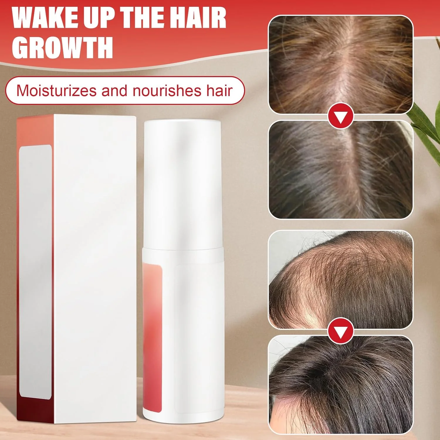 اسپری روغن رشد مو 2 عددی، اسپری طبیعی رشد مو، روغن مو، تقویت کننده موهای طبیعی ضخیم تر، غیر چرب، جلوگیری از ریزش مو (B)