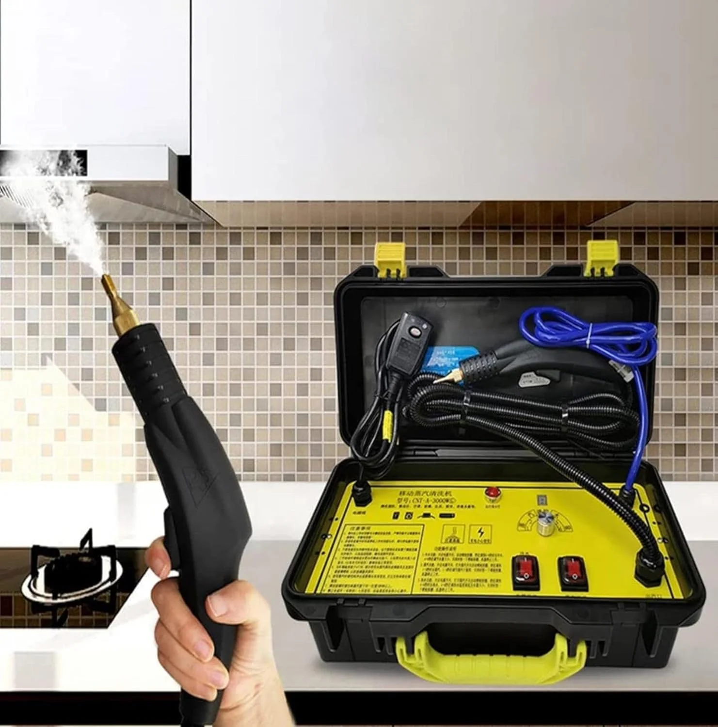 بخارشوی تجاری با فشار بالا و پمپ اتوماتیک برای تمیز کردن عمیق آشپزخانه، حمام، صندلی خودرو و مبلمان