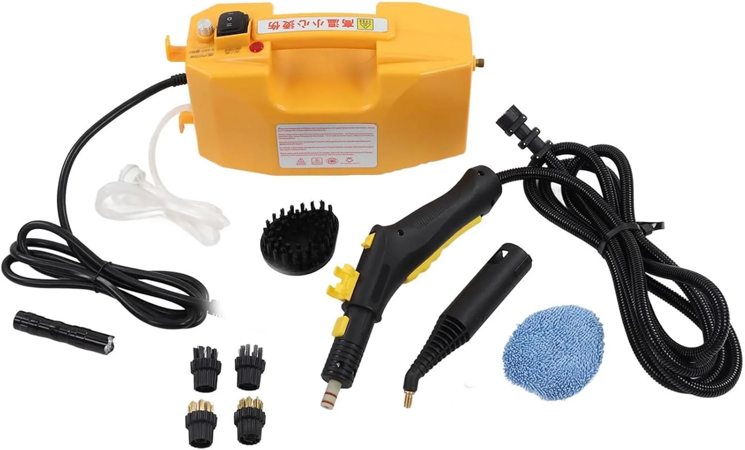 بخارشوی 2600 وات، بخارشوی پرفشار با بخار سریع با 5 سر برس و لوله افزایش طول، دستگاه تمیز کننده بخار با درجه حرارت بالا برای مبلمان خودرو، بخارشوی دستی بخارشوی 2600 وات، بخارشوی پرفشار با بخار سریع با 5 سر برس و لوله افزایش طول، دستگاه تمیز کننده بخار با درجه حرارت بالا برای مبلمان خودرو، بخارشوی دستی