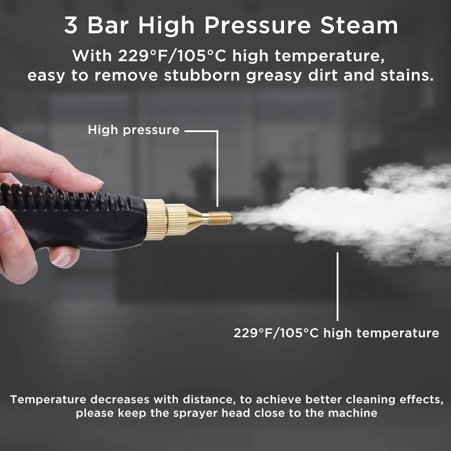 بخارشوی، بخارشوی با ظرفیت بزرگ 1500 میلی لیتری، دستگاه تمیز کننده بخار تحت فشار با دمای بالا با 3 سر برس و نازل آرنجی بلند، 6 سطح تنظیم، قطع خودکار بخارشوی، بخارشوی با ظرفیت بزرگ 1500 میلی لیتری، دستگاه تمیز کننده بخار تحت فشار با دمای بالا با 3 سر برس و نازل آرنجی بلند، 6 سطح تنظیم، قطع خودکار