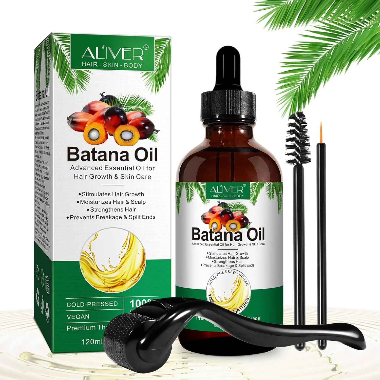 روغن باتانا آلیور 120 میلی لیتر همراه با یک غلتک، مواد ایمن و ملایم، مراقبت از پوست و بدن، تغذیه کننده پوست سر، افزایش درخشندگی مو و پوست، جلوگیری از ریزش مو و ترمیم موهای آسیب دیده روغن باتانا آلیور 120 میلی لیتر همراه با یک غلتک، مواد ایمن و ملایم، مراقبت از پوست و بدن، تغذیه کننده پوست سر، افزایش درخشندگی مو و پوست، جلوگیری از ریزش مو و ترمیم موهای آسیب دیده