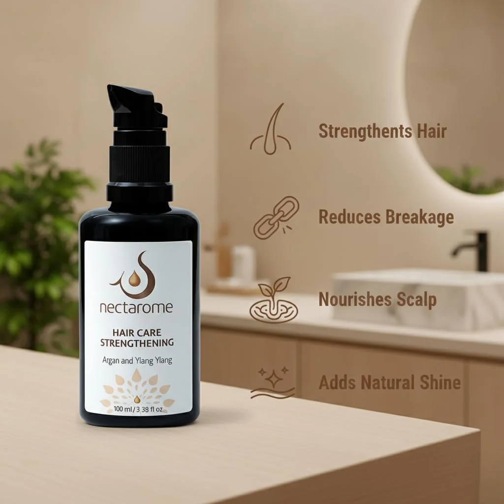 روغن تقویت کننده مو Auramoon Nectarome با آرگان ارگانیک و یلانگ یلانگ - تغذیه عمیق، ترمیم موهای خشک، شکننده و نازک - افزایش رشد و درخشش طبیعی روغن تقویت کننده مو Auramoon Nectarome با آرگان ارگانیک و یلانگ یلانگ - تغذیه عمیق، ترمیم موهای خشک، شکننده و نازک - افزایش رشد و درخشش طبیعی