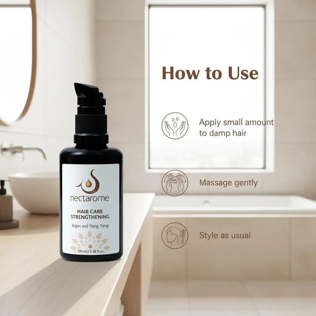 روغن تقویت کننده مو Auramoon Nectarome با آرگان ارگانیک و یلانگ یلانگ - تغذیه عمیق، ترمیم موهای خشک، شکننده و نازک - افزایش رشد و درخشش طبیعی روغن تقویت کننده مو Auramoon Nectarome با آرگان ارگانیک و یلانگ یلانگ - تغذیه عمیق، ترمیم موهای خشک، شکننده و نازک - افزایش رشد و درخشش طبیعی