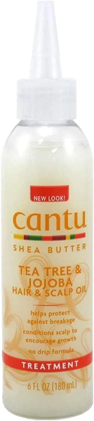 روغن مو و پوست سر حاوی شی باتر، درخت چای و جوجوبا Cantu، ۱۸۰ میلی لیتر (بسته ۳ عددی)