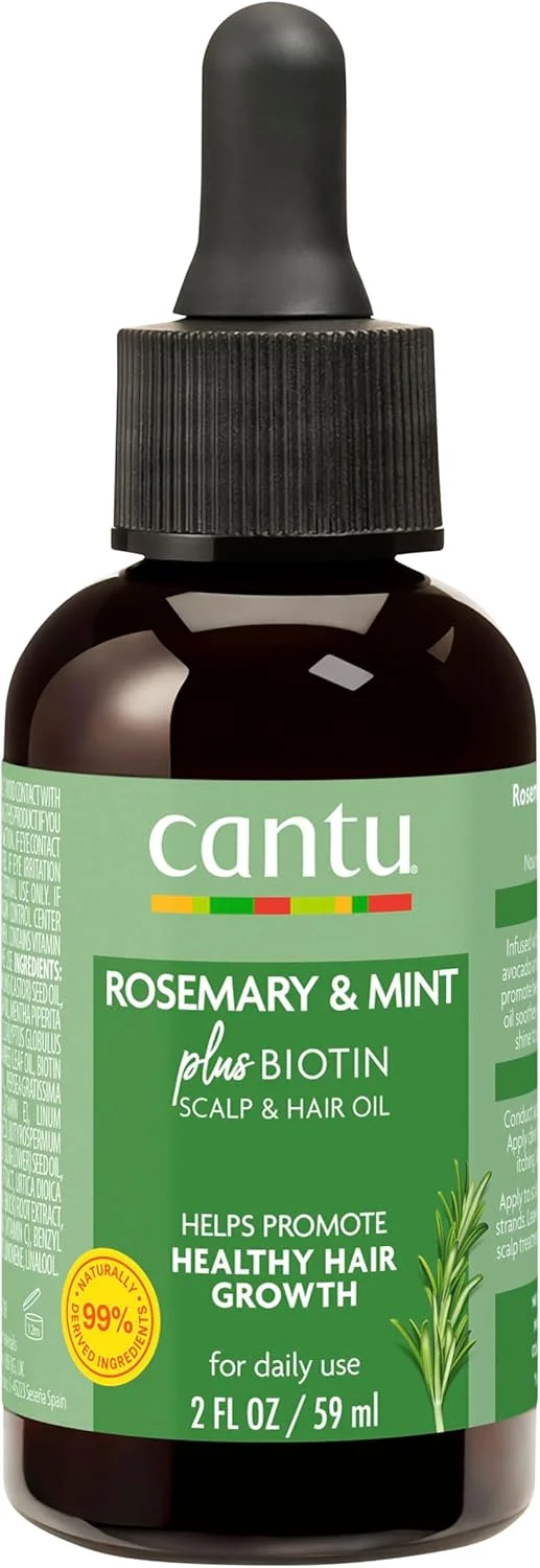 روغن تقویت کننده مو و پوست سر حاوی بیوتین، رزماری و نعناع Cantu (حجم 59 میلی لیتر)