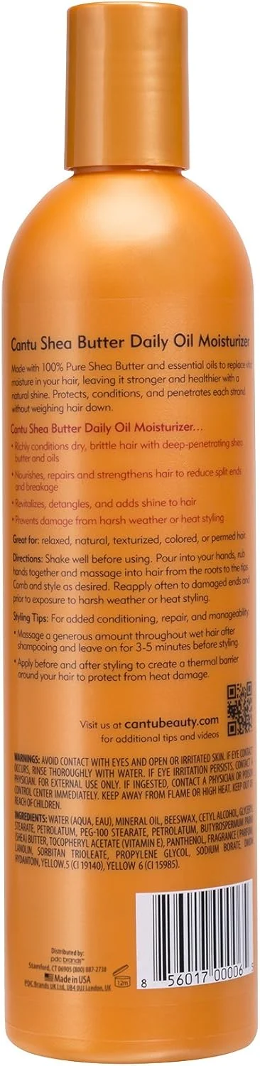 مرطوب کننده روغن روزانه شی باتر Cantu، 384 میلی لیتر