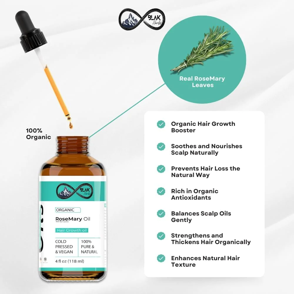 روغن مو رزماری بلک هربز غنی شده با روغن جوجوبا، بادام، کرچک، آووکادو، نارگیل، زیتون و دانه سیاه | برای رشد مو، مراقبت از ریش، تغذیه ناخن و مژه، ضد ریزش مو، ضد وز روغن مو رزماری بلک هربز غنی شده با روغن جوجوبا، بادام، کرچک، آووکادو، نارگیل، زیتون و دانه سیاه | برای رشد مو، مراقبت از ریش، تغذیه ناخن و مژه، ضد ریزش مو، ضد وز