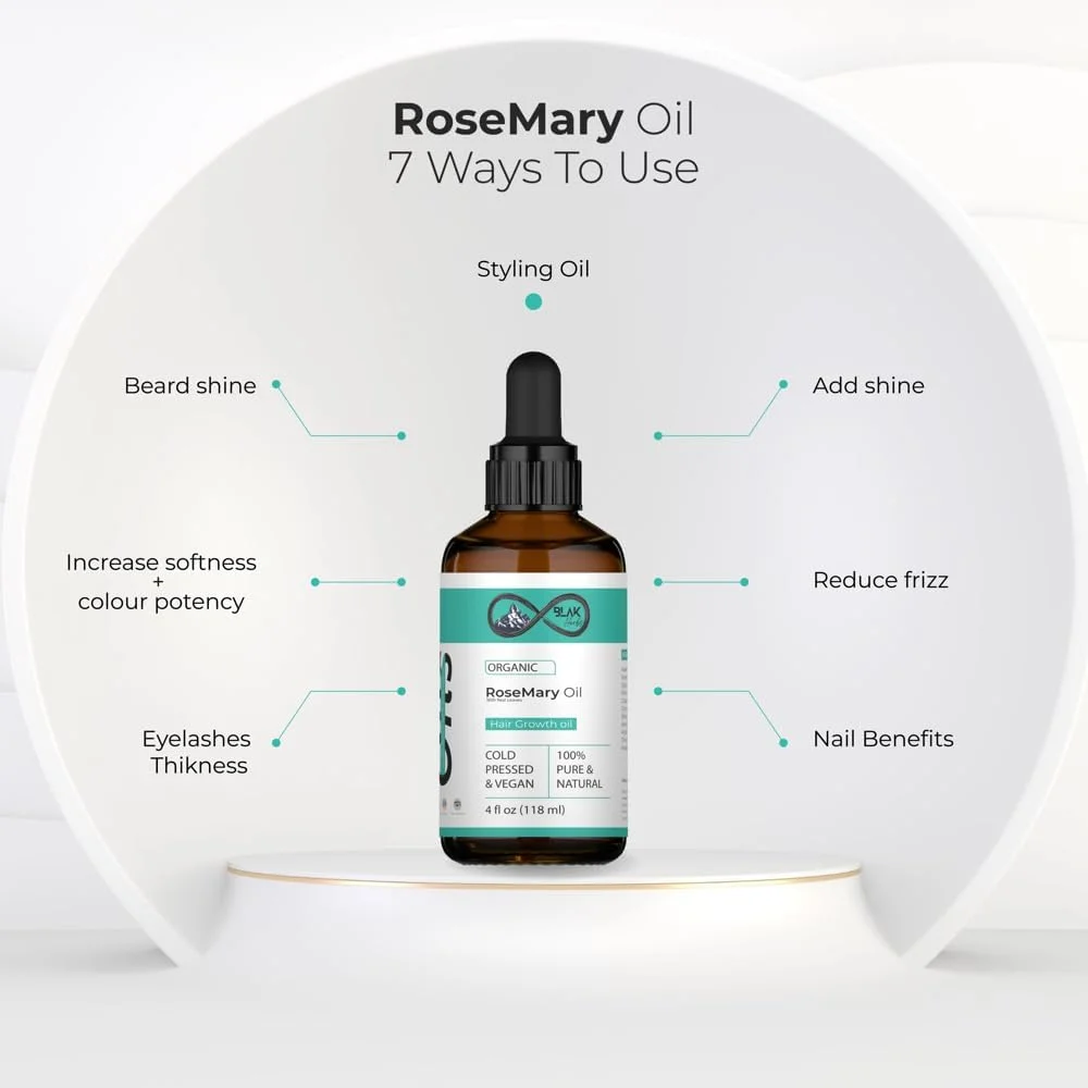 روغن مو رزماری بلک هربز غنی شده با روغن جوجوبا، بادام، کرچک، آووکادو، نارگیل، زیتون و دانه سیاه | برای رشد مو، مراقبت از ریش، تغذیه ناخن و مژه، ضد ریزش مو، ضد وز روغن مو رزماری بلک هربز غنی شده با روغن جوجوبا، بادام، کرچک، آووکادو، نارگیل، زیتون و دانه سیاه | برای رشد مو، مراقبت از ریش، تغذیه ناخن و مژه، ضد ریزش مو، ضد وز