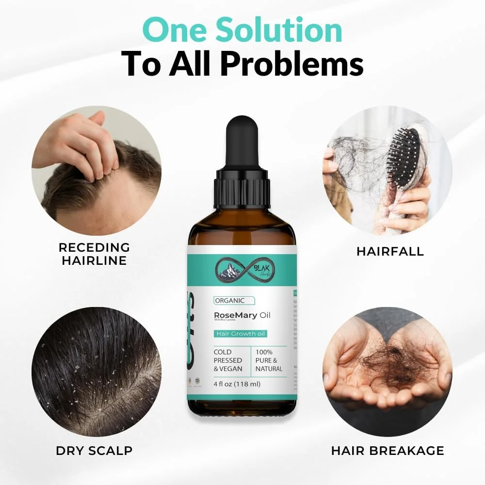 روغن مو رزماری بلک هربز غنی شده با روغن جوجوبا، بادام، کرچک، آووکادو، نارگیل، زیتون و دانه سیاه | برای رشد مو، مراقبت از ریش، تغذیه ناخن و مژه، ضد ریزش مو، ضد وز روغن مو رزماری بلک هربز غنی شده با روغن جوجوبا، بادام، کرچک، آووکادو، نارگیل، زیتون و دانه سیاه | برای رشد مو، مراقبت از ریش، تغذیه ناخن و مژه، ضد ریزش مو، ضد وز