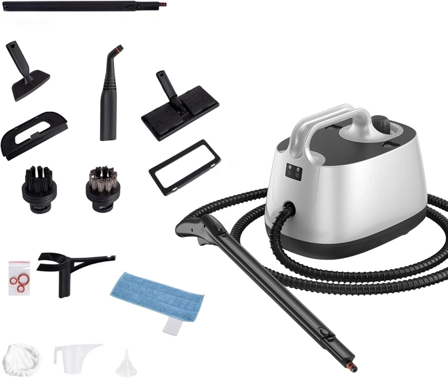 بخارشوی GearZone با لوازم جانبی، دستگاه بخارشوی چند منظوره قابل حمل با گرم شدن 5 دقیقه ای و مخزن بزرگ، مناسب برای فرش و اثاثیه، کف، کاشی، خودرو بخارشوی GearZone با لوازم جانبی، دستگاه بخارشوی چند منظوره قابل حمل با گرم شدن 5 دقیقه ای و مخزن بزرگ، مناسب برای فرش و اثاثیه، کف، کاشی، خودرو