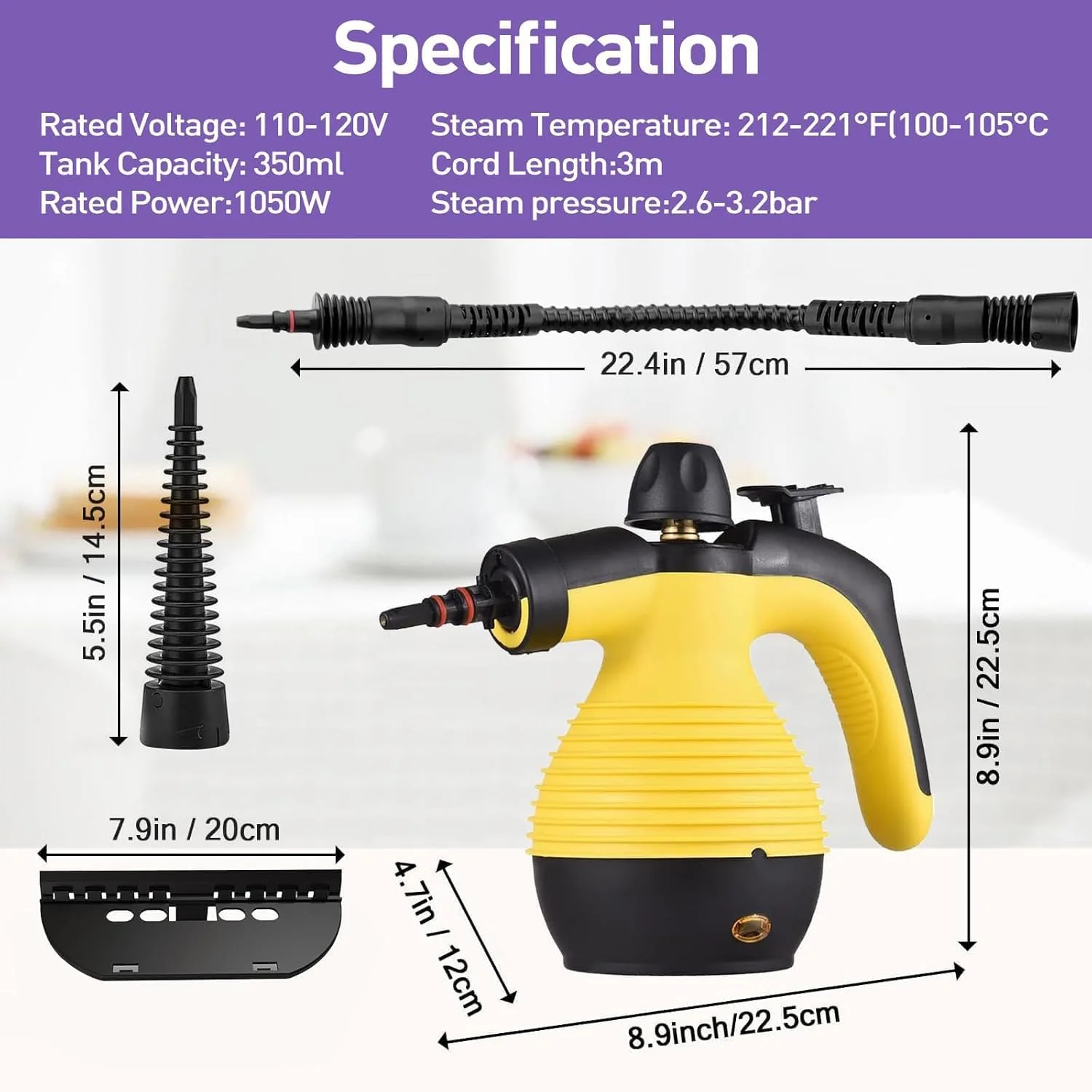 بخارشوی دستی خانگی فولوز، بخارشوی 1000 واتی با دمای بالا و سری برس، فنجان اندازه گیری برای آشپزخانه، مبلمان، حمام، ماشین، نازل چرخشی 360 درجه برای تمیز کردن نقاط کور بخارشوی دستی خانگی فولوز، بخارشوی 1000 واتی با دمای بالا و سری برس، فنجان اندازه گیری برای آشپزخانه، مبلمان، حمام، ماشین، نازل چرخشی 360 درجه برای تمیز کردن نقاط کور