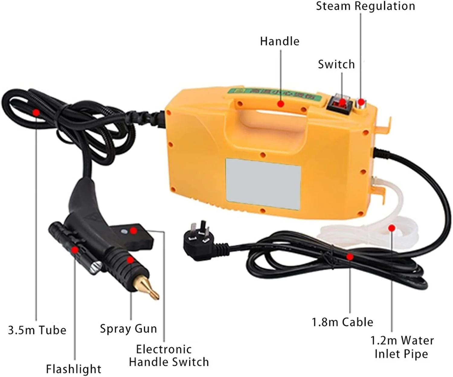 بخارشوی دستی GFSuwqj 3000W، بخارشوی حرفه ای دستی، ژنراتور بخار فشار قوی، دستگاه تمیز کننده برای آشپزخانه خانگی، مناسب برای استفاده در منزل، تمیز کردن درز کاشی و سرامیک و جزئیات خودرو بخارشوی دستی GFSuwqj 3000W، بخارشوی حرفه ای دستی، ژنراتور بخار فشار قوی، دستگاه تمیز کننده برای آشپزخانه خانگی، مناسب برای استفاده در منزل، تمیز کردن درز کاشی و سرامیک و جزئیات خودرو
