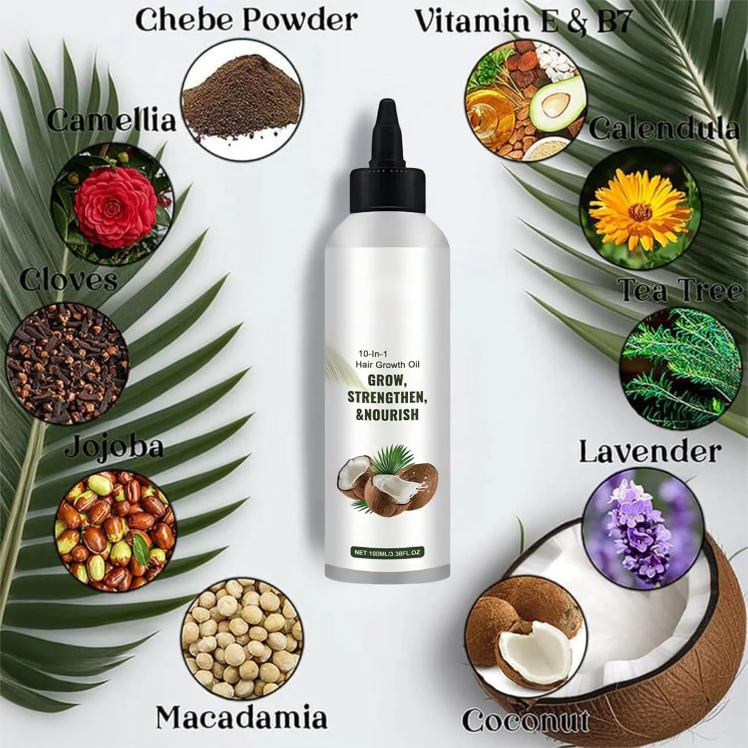 روغن مو KASTWAVE برای رشد مو، سرم مو، پشتیبانی از موهای ضخیم تر و قوی تر، وگان، سبک و جذب سریع، روغن تقویت کننده برای انواع مو، نارگیل روغن مو KASTWAVE برای رشد مو، سرم مو، پشتیبانی از موهای ضخیم تر و قوی تر، وگان، سبک و جذب سریع، روغن تقویت کننده برای انواع مو، نارگیل