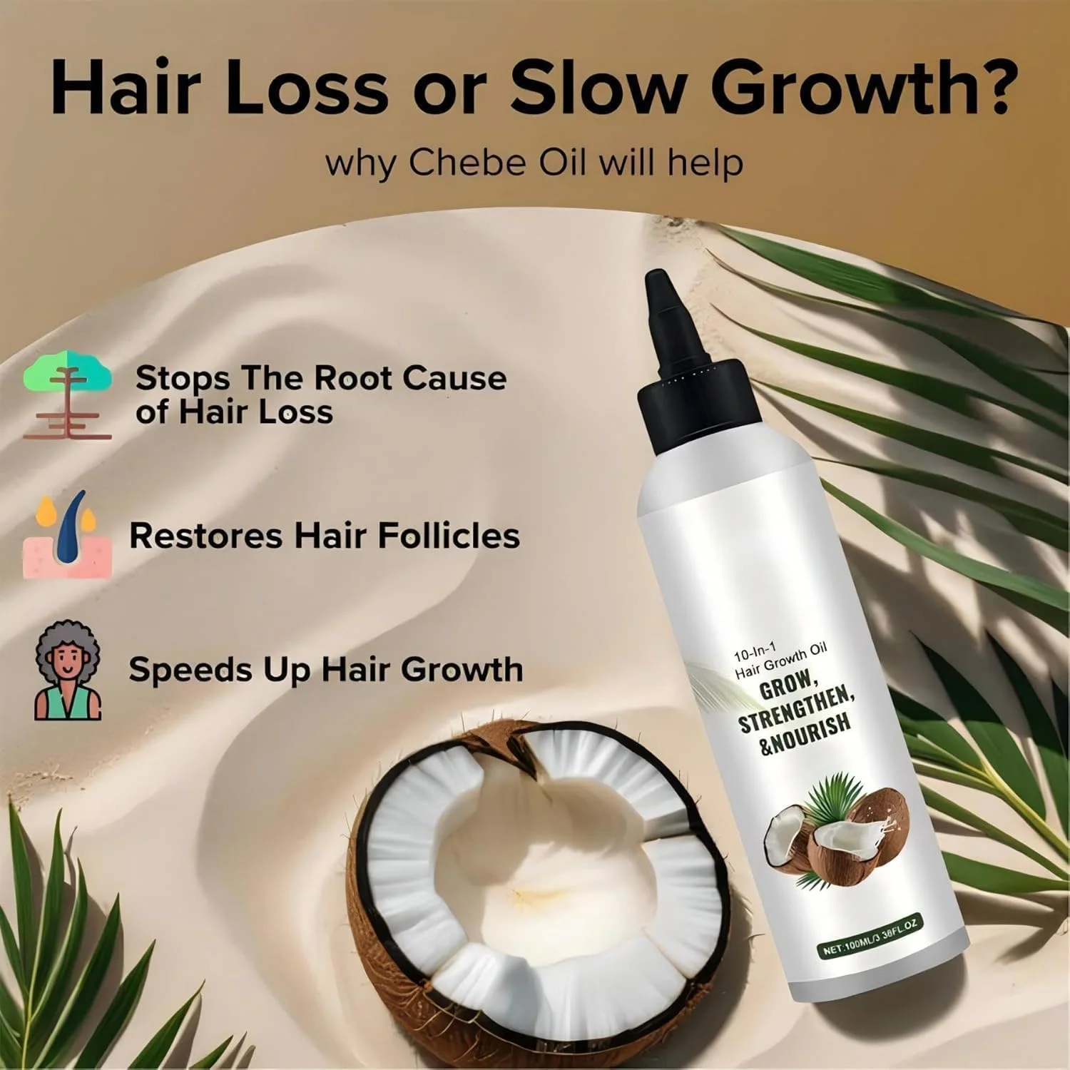 روغن مو KASTWAVE برای رشد مو، سرم مو، پشتیبانی از موهای ضخیم تر و قوی تر، وگان، سبک و جذب سریع، روغن تقویت کننده برای انواع مو، نارگیل روغن مو KASTWAVE برای رشد مو، سرم مو، پشتیبانی از موهای ضخیم تر و قوی تر، وگان، سبک و جذب سریع، روغن تقویت کننده برای انواع مو، نارگیل