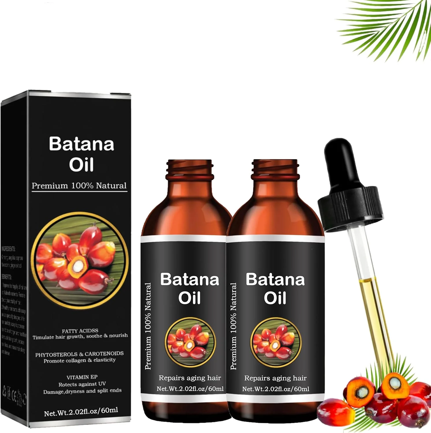 روغن باتانا LBOYLOVE® بسته 2 عددی برای رشد مو، روغن باتانا 100% خالص ارگانیک برای رشد مو، تقویت سلامت مو و درخشندگی پوست برای آقایان و بانوان، موها را نرم تر می کند (60 میلی لیتر) روغن باتانا LBOYLOVE® بسته 2 عددی برای رشد مو، روغن باتانا 100% خالص ارگانیک برای رشد مو، تقویت سلامت مو و درخشندگی پوست برای آقایان و بانوان، موها را نرم تر می کند (60 میلی لیتر)