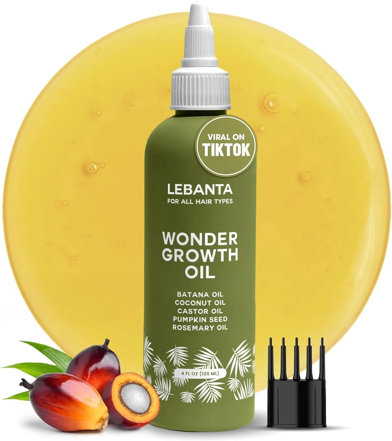 روغن باتانا Lebanta برای رشد مو - 100% خالص، خام و طبیعی، ترکیبی با روغن کرچک ارگانیک، دانه کدو تنبل، نارگیل و رزماری - موهای ضخیم تر و قوی تر برای پوست سر آقایان و بانوان (1 بسته) روغن باتانا Lebanta برای رشد مو - 100% خالص، خام و طبیعی، ترکیبی با روغن کرچک ارگانیک، دانه کدو تنبل، نارگیل و رزماری - موهای ضخیم تر و قوی تر برای پوست سر آقایان و بانوان (1 بسته)