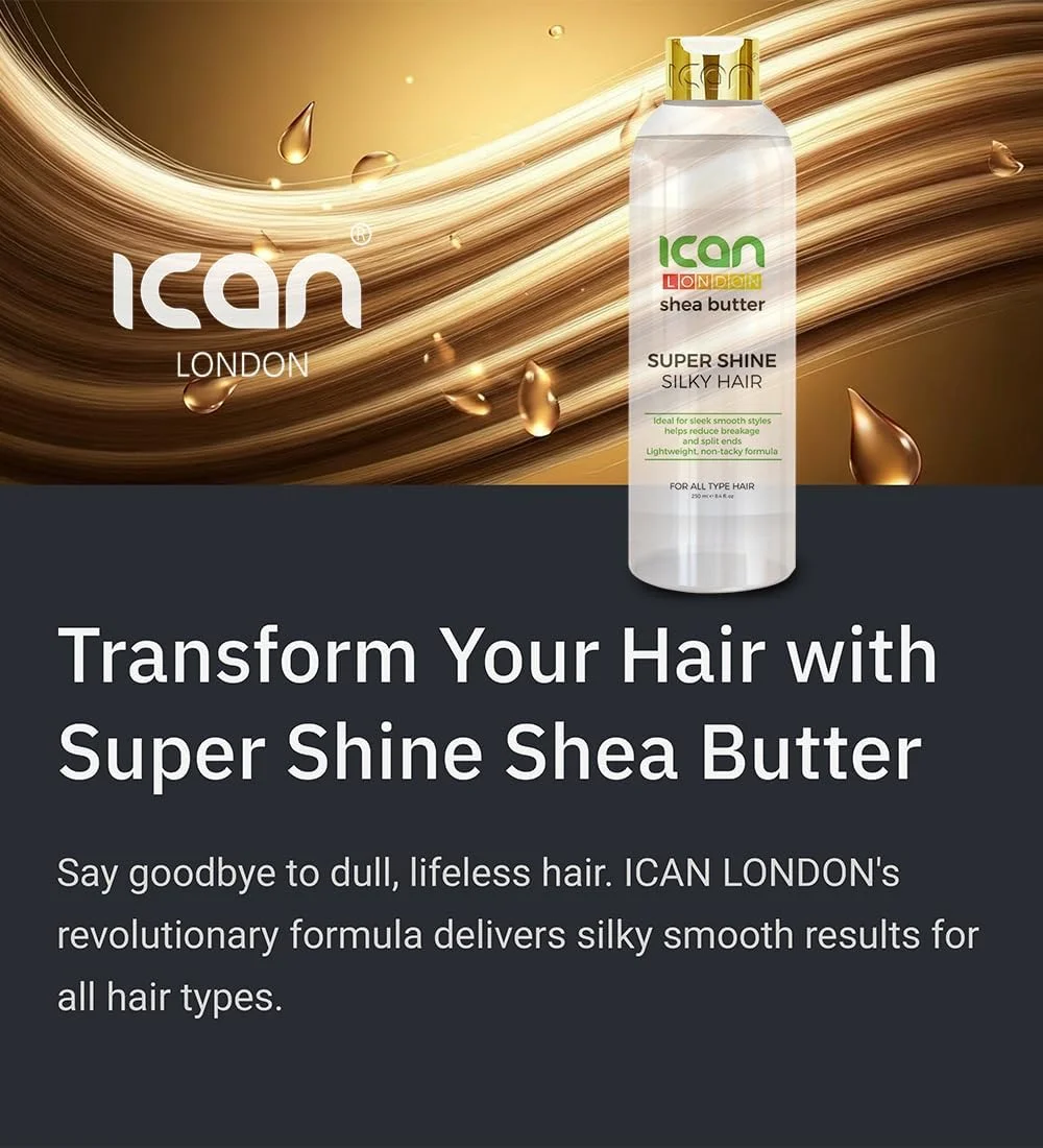 سرم روغن مو آیکن لندن حاوی شی باتر، درخشش فوقالعاده، حالت ابریشمی و نرم، 250 میلیلیتر سرم روغن مو آیکن لندن حاوی شی باتر، درخشش فوقالعاده، حالت ابریشمی و نرم، 250 میلیلیتر