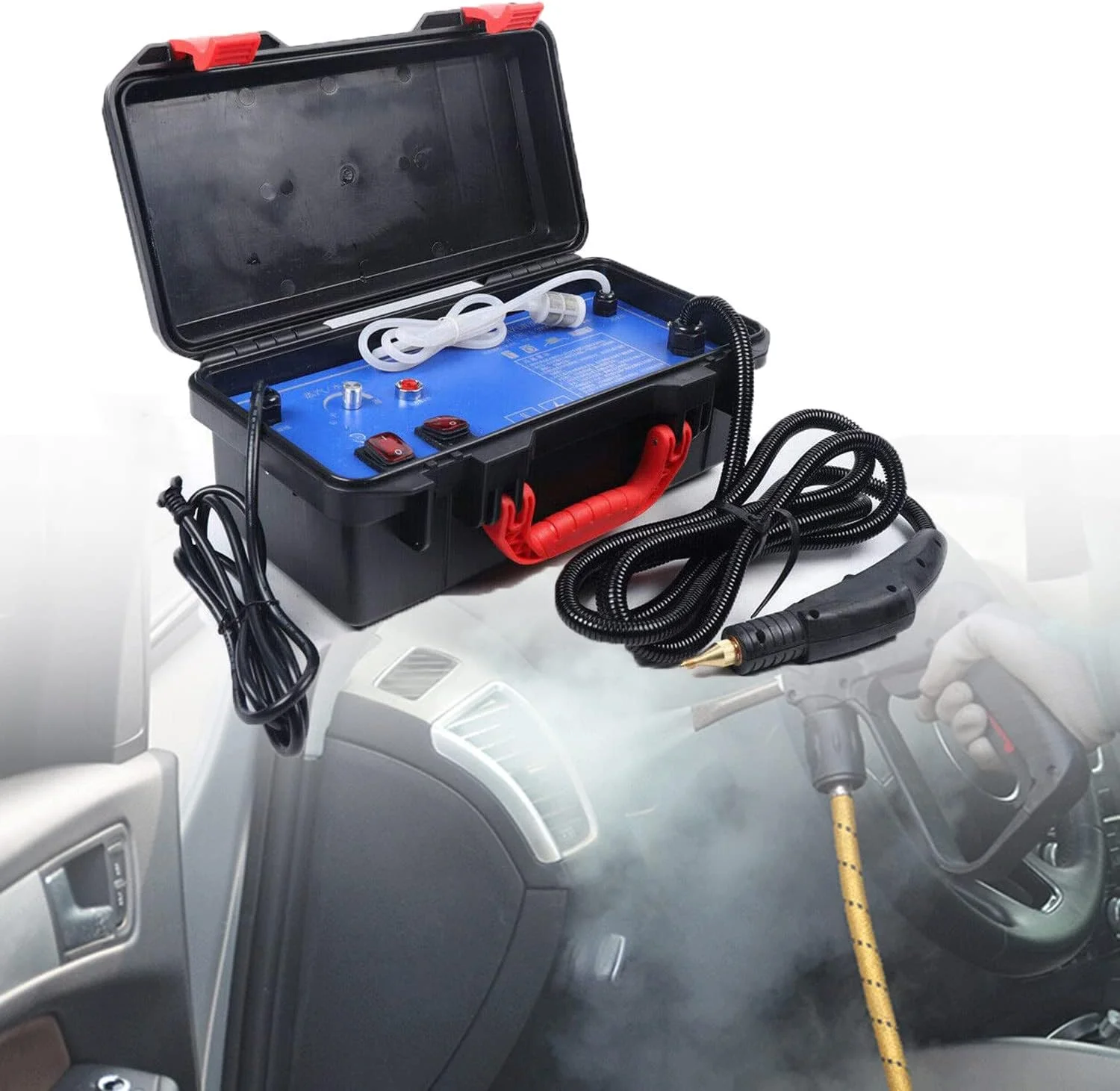 بخارشوی دستی HJIHVGU، بخارشوی چند منظوره قابل حمل با دمای بالا برای اکثر کف‌ها، پیشخوان‌ها، پنجره‌ها، صندلی‌های خودرو، #1700w (#1700w)