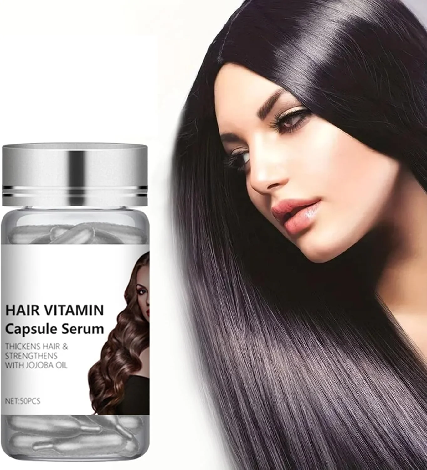 سرم کپسولی روغن آرگان و ماکادمیا نالاکال برای مراقبت از مو، 50 عدد، ترمیم و تغذیه موهای خشک و وز، مناسب برای خانم ها و آقایان