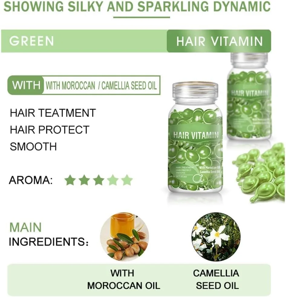 کپسول سرم مو نالاکال برای مراقبت از مو 30 عددی، روغن آرگان ماکادمیا، روغن کمپلکس برای ماسک موی ابریشمی صاف، ترمیم روغن مو، موی ابریشمی و ترمیم موهای خشک و وز (سبز) کپسول سرم مو نالاکال برای مراقبت از مو 30 عددی، روغن آرگان ماکادمیا، روغن کمپلکس برای ماسک موی ابریشمی صاف، ترمیم روغن مو، موی ابریشمی و ترمیم موهای خشک و وز (سبز)