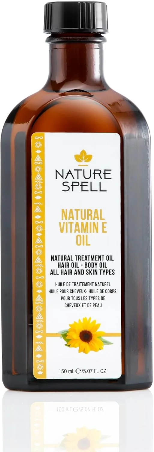 روغن ویتامین ای نیچر سپل برای مو و پوست 150 میلی لیتر، روغن درمان مو برای موهای خشک و آسیب دیده برای افزایش شفافیت و نرمی، ساخت انگلستان