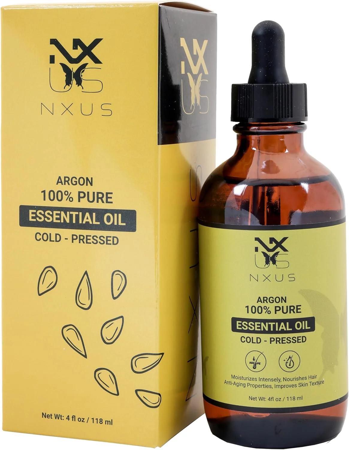 روغن آرگان خالص 118 میلی لیتری NXUS، درمان موهای آسیب دیده و پوست خشک، روغن پرس سرد طبیعی برای مو، ریش، ناخن و پوست (تکی، 1 عدد) روغن آرگان خالص 118 میلی لیتری NXUS، درمان موهای آسیب دیده و پوست خشک، روغن پرس سرد طبیعی برای مو، ریش، ناخن و پوست (تکی، 1 عدد)