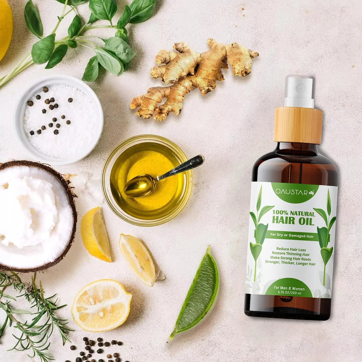 روغن مو OAUSTAR - درمان رشد موی گیاهی طبیعی 100% ارگانیک - برای انواع مو (100 و 200 میلی لیتر) (200 میلی لیتر) روغن مو OAUSTAR - درمان رشد موی گیاهی طبیعی 100% ارگانیک - برای انواع مو (100 و 200 میلی لیتر) (200 میلی لیتر)