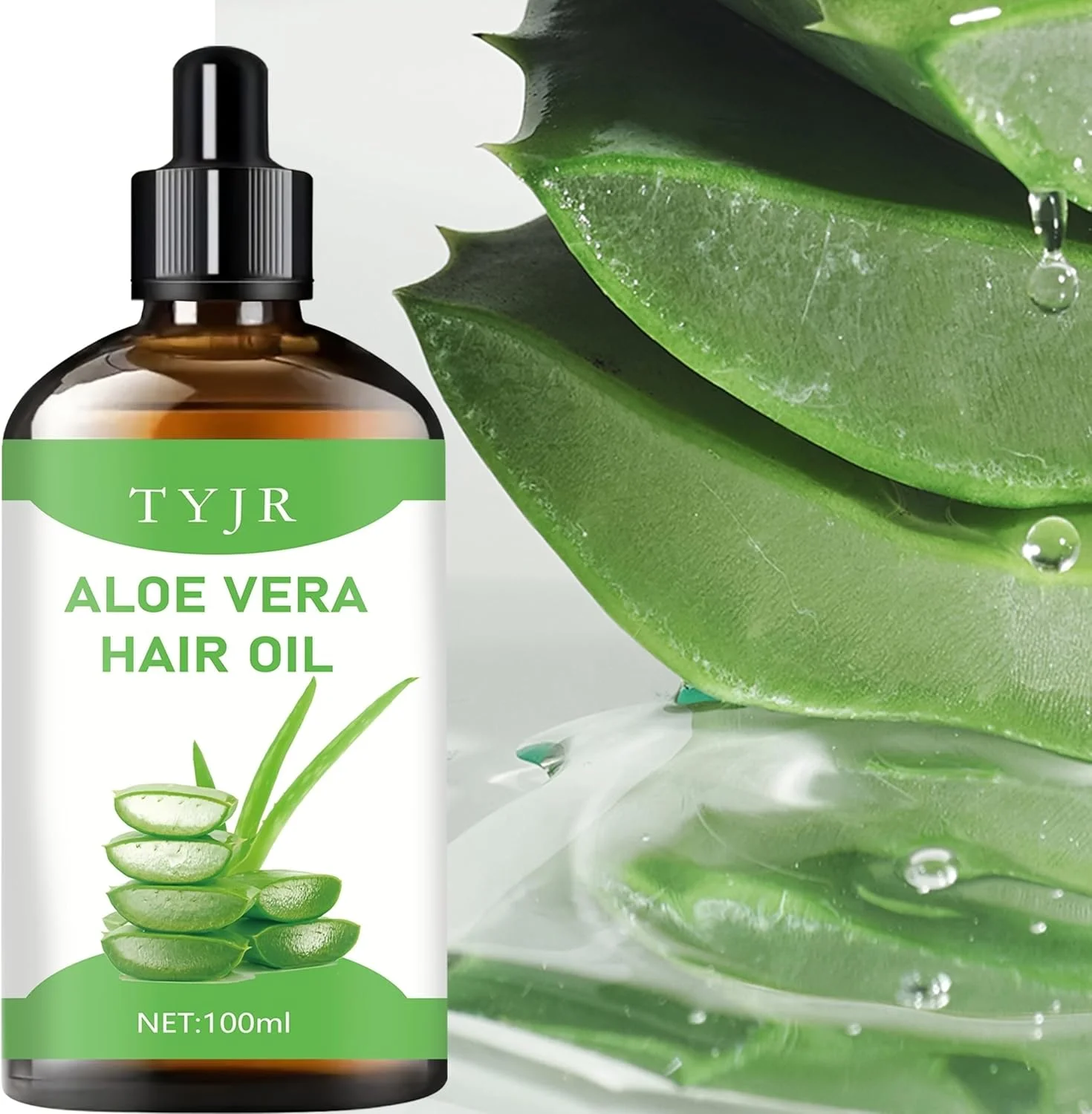 روغن مو آلوئه ورا TYJR، 100 میلی لیتر، فرمول مغذی با کراتین و روغن های طبیعی برای موهای براق و نرم