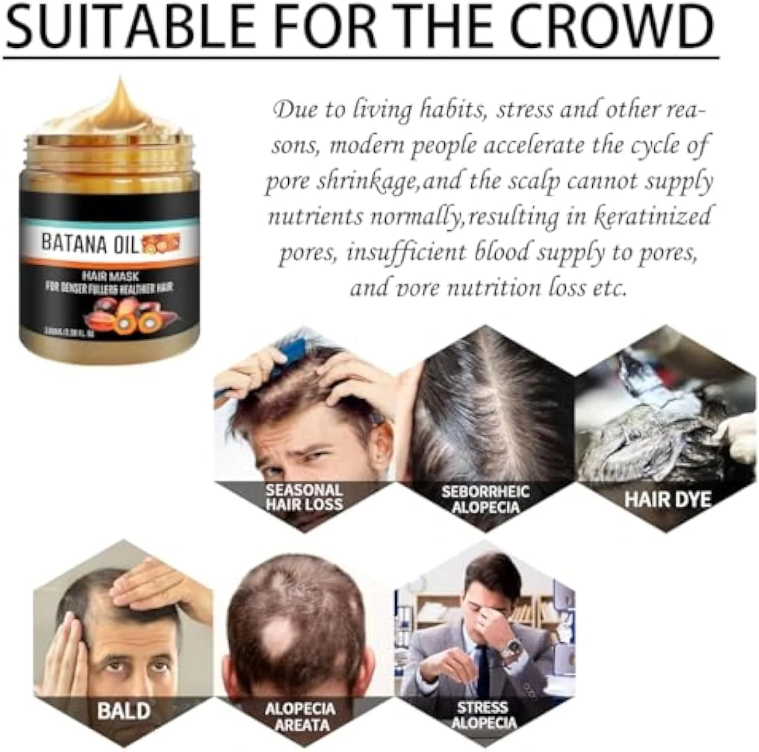 روغن باتانا ارگانیک، روغن باتانا خام خالص از هندوراس، کره مغذی مو برای پوست سر و ساقه مو، آبرسانی طبیعی برای انواع مو