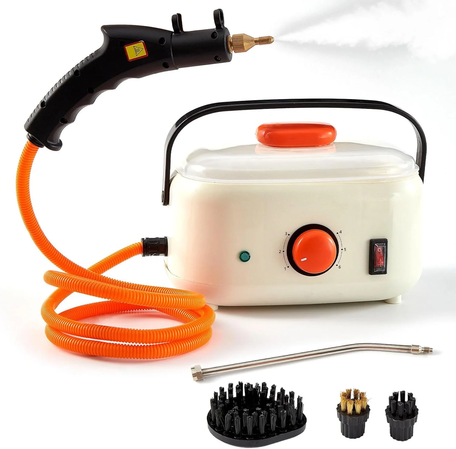 دستگاه بخارشوی دستی KASTWAVE، دستگاه تمیز کننده بخار فشار قوی چند منظوره لوازم خانگی با 3 برس برای آشپزخانه و حمام