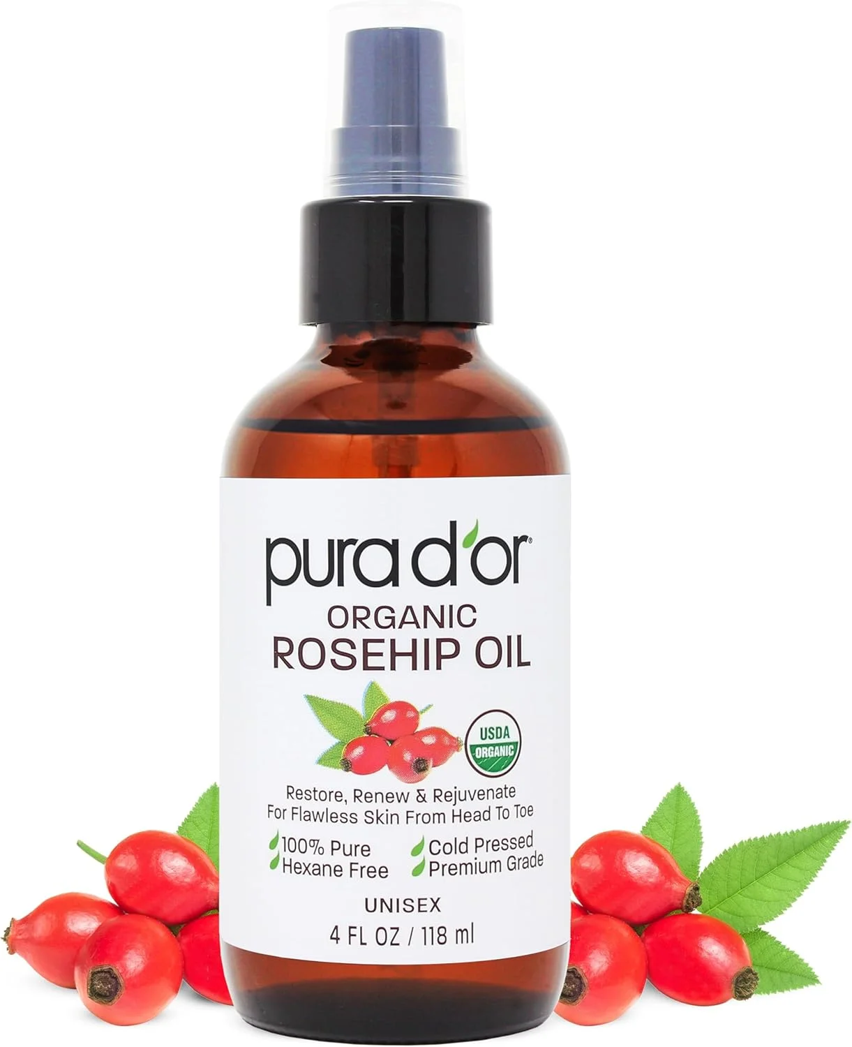 روغن دانه گل رز ارگانیک PURA D'OR (118 میلی لیتر) 100% خالص، پرس سرد، دارای گواهی USDA ارگانیک، درمان مرطوب کننده ضد پیری کاملا طبیعی برای صورت، مو، پوست، ناخن، مردان و زنان (بسته بندی ممکن است متفاوت باشد) روغن دانه گل رز ارگانیک PURA D'OR (118 میلی لیتر) 100% خالص، پرس سرد، دارای گواهی USDA ارگانیک، درمان مرطوب کننده ضد پیری کاملا طبیعی برای صورت، مو، پوست، ناخن، مردان و زنان (بسته بندی ممکن است متفاوت باشد)