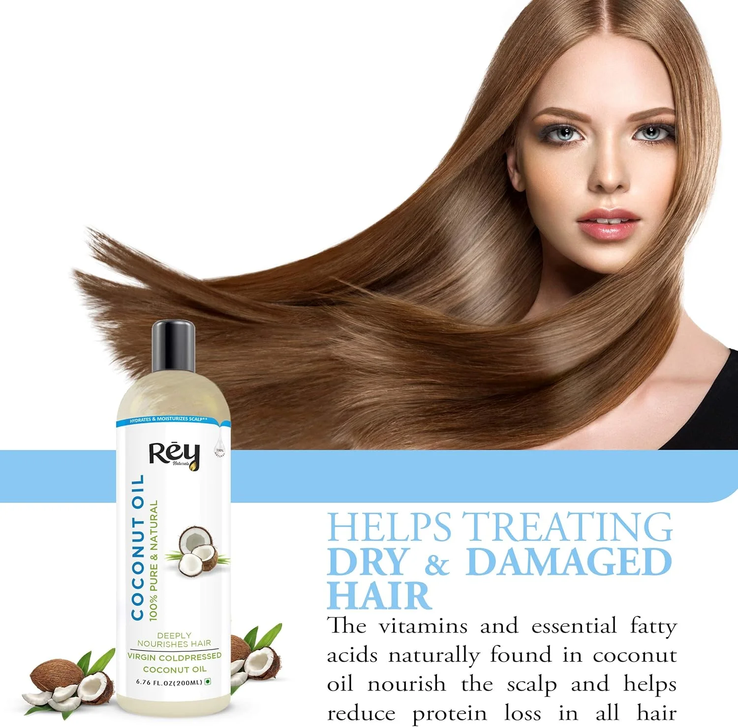 روغن نارگیل بکر ری نچرالز مناسب مو و پوست - خالص و طبیعی، 200 میلی لیتر روغن نارگیل بکر ری نچرالز مناسب مو و پوست - خالص و طبیعی، 200 میلی لیتر