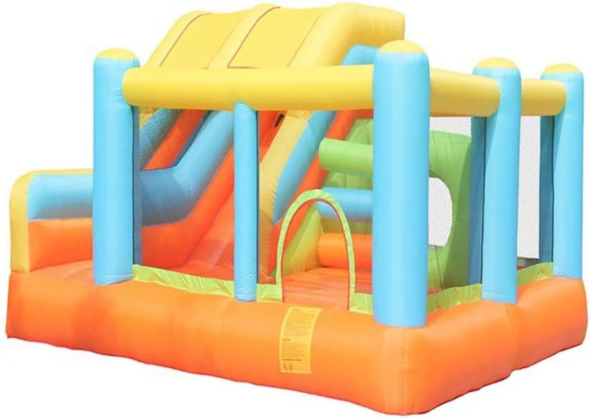 سرسره قلعه بادی کودک QRSTUVW، قلعه بادی کودکان با دیوار صخره نوردی، خانه بادی با دمنده هوا برای فضای باز و داخل خانه، دوخته شده بادوام با مواد بسیار ضخیم