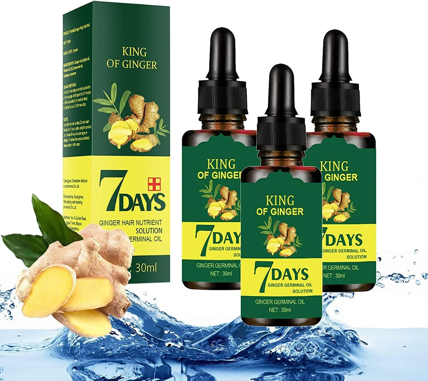 روغن جوانه زنجبیل برای رشد مو 1DFAUL، سرم جوانه زنجبیل برای تغذیه ریشه مو، 30 میلی لیتر (3 عدد) روغن جوانه زنجبیل برای رشد مو 1DFAUL، سرم جوانه زنجبیل برای تغذیه ریشه مو، 30 میلی لیتر (3 عدد)