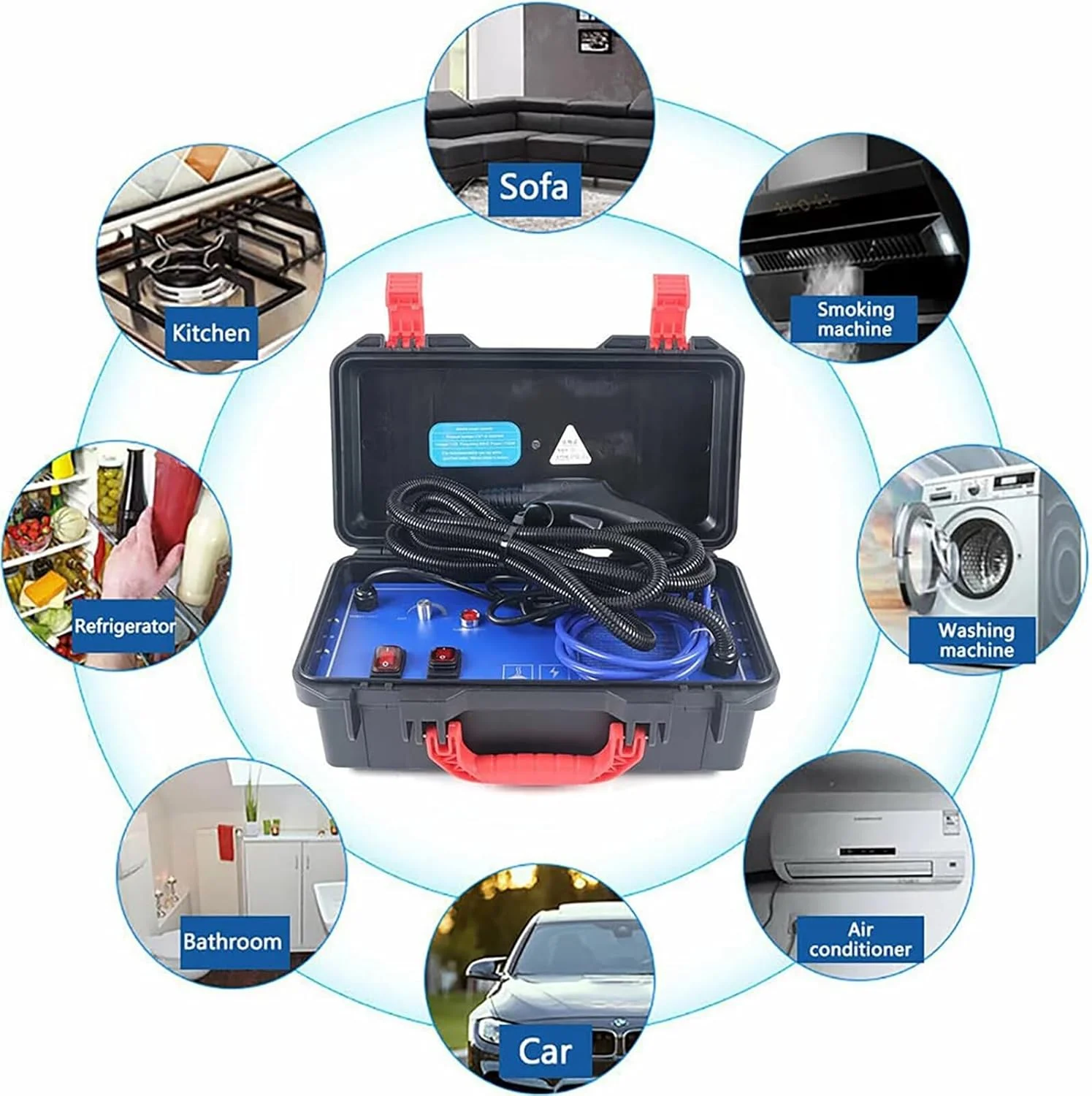 دستگاه بخارشوی فشار قوی YZRDCXM، سیستم بخارشوی 3200 وات، سیستم بخارشوی تجاری با پمپ اتوماتیک، مناسب برای آشپزخانه، حمام و خودرو