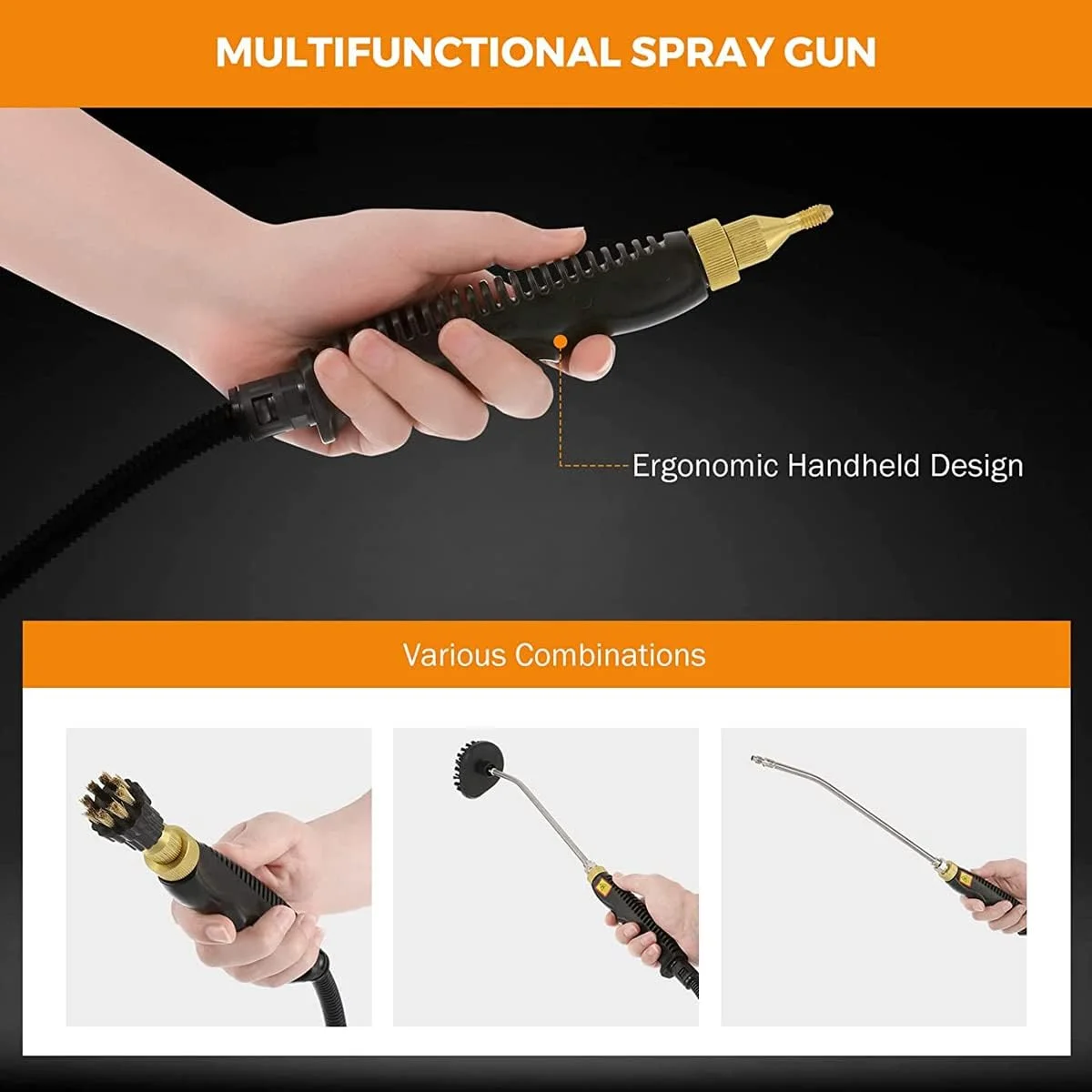 دستگاه بخارشوی فشار قوی NP Zertylre، بخارشوی دستی قابل حمل، 2500 وات، 3 بار فشار قوی، کارواش با سری های برس دار برای آشپزخانه، مبلمان، ظروف پخت و پز، دیوارها، لکه های چربی دستگاه بخارشوی فشار قوی NP Zertylre، بخارشوی دستی قابل حمل، 2500 وات، 3 بار فشار قوی، کارواش با سری های برس دار برای آشپزخانه، مبلمان، ظروف پخت و پز، دیوارها، لکه های چربی