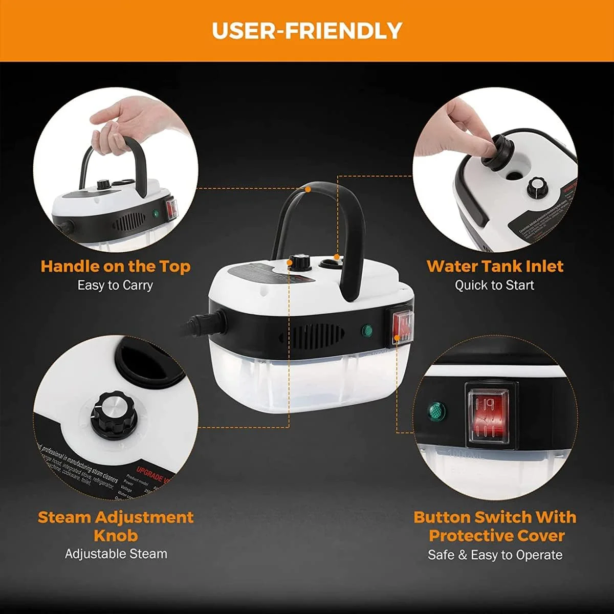 دستگاه بخارشوی فشار قوی NP Zertylre، بخارشوی دستی قابل حمل، 2500 وات، 3 بار فشار قوی، کارواش با سری های برس دار برای آشپزخانه، مبلمان، ظروف پخت و پز، دیوارها، لکه های چربی دستگاه بخارشوی فشار قوی NP Zertylre، بخارشوی دستی قابل حمل، 2500 وات، 3 بار فشار قوی، کارواش با سری های برس دار برای آشپزخانه، مبلمان، ظروف پخت و پز، دیوارها، لکه های چربی