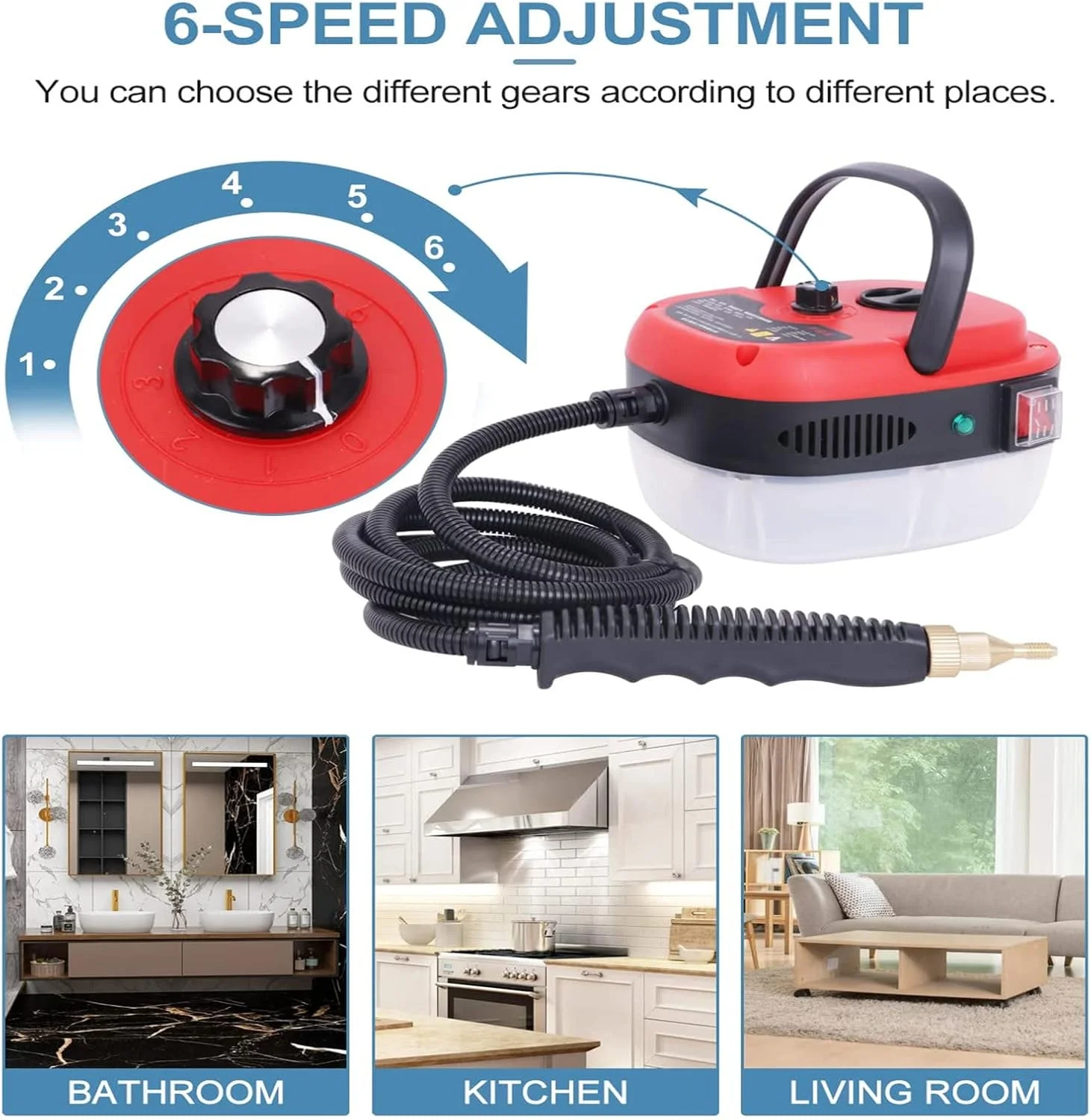 بخارشوی فشار قوی 2500 واتی wzfdm، بخارشوی چند منظوره دستی، دستگاه بخارشوی قابل حمل، ابزار بخار قدرتمند، قرمز بخارشوی فشار قوی 2500 واتی wzfdm، بخارشوی چند منظوره دستی، دستگاه بخارشوی قابل حمل، ابزار بخار قدرتمند، قرمز