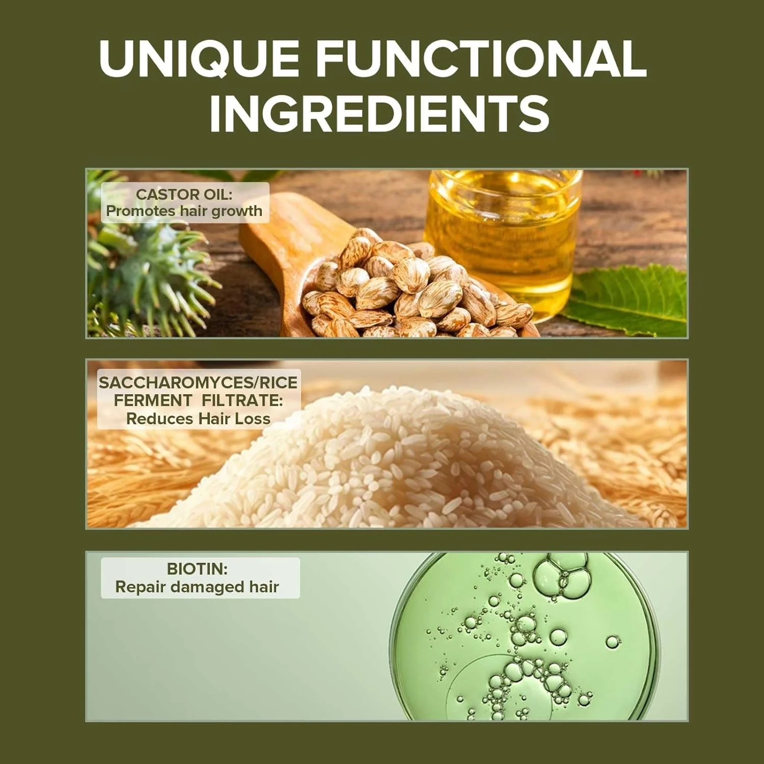 اسپری رشد مو، سرم روغن کرچک ارگانیک و آب برنج تخمیر شده آزونی برای رشد مو، مژه و ابرو، غنی شده با بیوتین، مرطوب کننده و تقویت کننده، 2 fl.oz اسپری رشد مو، سرم روغن کرچک ارگانیک و آب برنج تخمیر شده آزونی برای رشد مو، مژه و ابرو، غنی شده با بیوتین، مرطوب کننده و تقویت کننده، 2 fl.oz