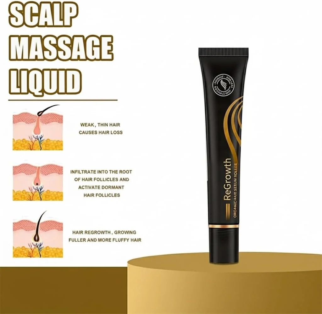 سرم ارگانیک رشد مجدد مو آزونه با ماساژور توپی، روغن رشد مو 2 عددی برای موهای قوی تر و ضخیم تر، درمان خط رویش مو و طاسی الگویی سرم ارگانیک رشد مجدد مو آزونه با ماساژور توپی، روغن رشد مو 2 عددی برای موهای قوی تر و ضخیم تر، درمان خط رویش مو و طاسی الگویی