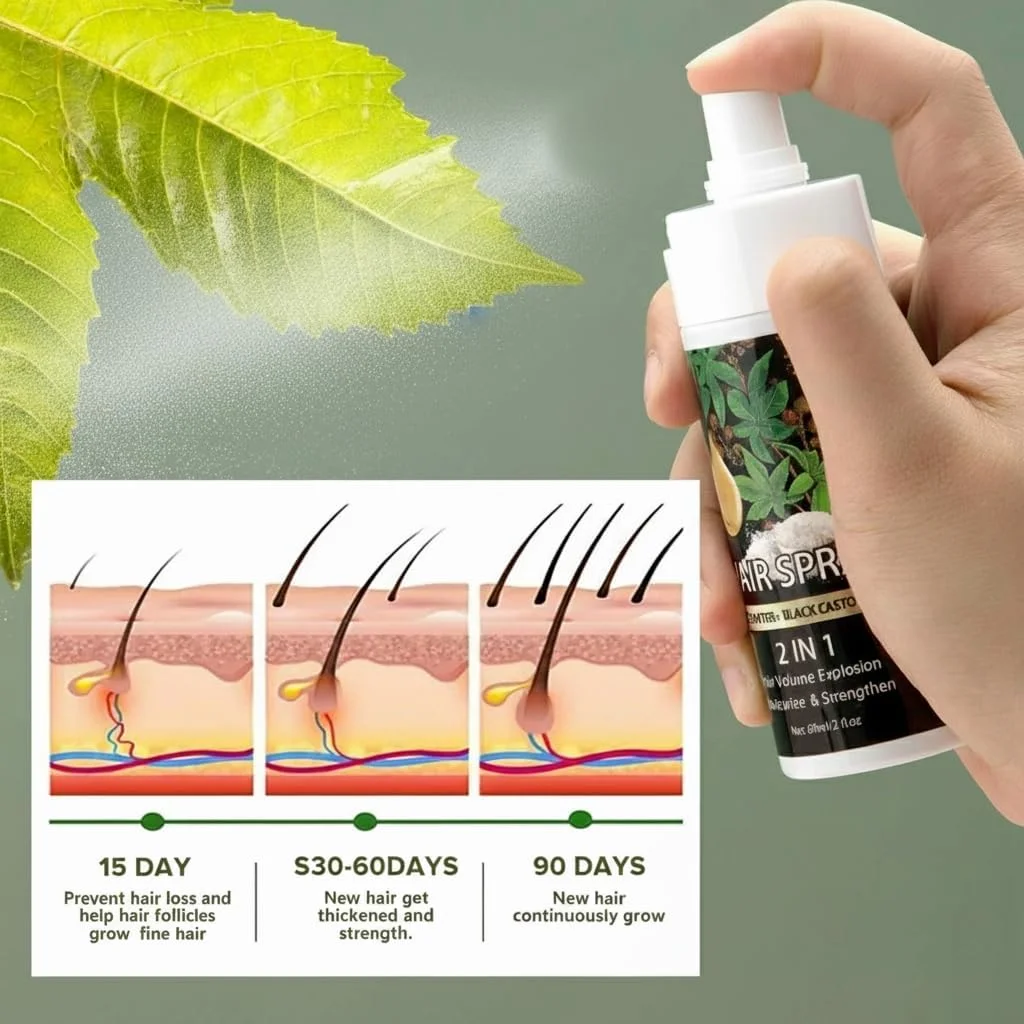 اسپری رشد مو، سرم روغن کرچک ارگانیک و آب برنج تخمیر شده آزونی برای رشد مو، مژه و ابرو، غنی شده با بیوتین، مرطوب کننده و تقویت کننده، 2 fl.oz اسپری رشد مو، سرم روغن کرچک ارگانیک و آب برنج تخمیر شده آزونی برای رشد مو، مژه و ابرو، غنی شده با بیوتین، مرطوب کننده و تقویت کننده، 2 fl.oz