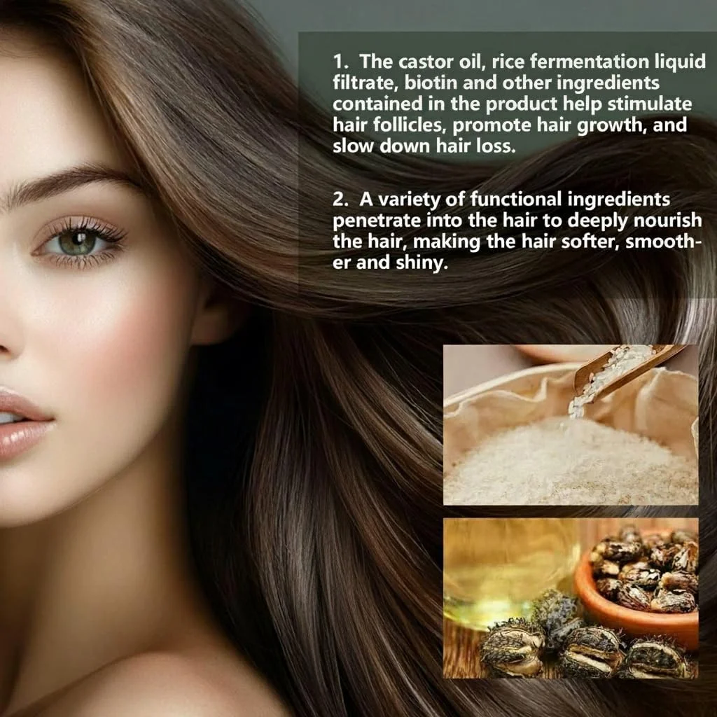 اسپری رشد مو، سرم روغن کرچک ارگانیک و آب برنج تخمیر شده آزونی برای رشد مو، مژه و ابرو، غنی شده با بیوتین، مرطوب کننده و تقویت کننده، 2 fl.oz اسپری رشد مو، سرم روغن کرچک ارگانیک و آب برنج تخمیر شده آزونی برای رشد مو، مژه و ابرو، غنی شده با بیوتین، مرطوب کننده و تقویت کننده، 2 fl.oz