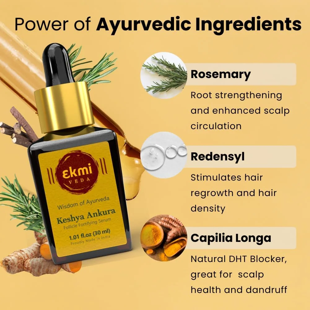 سرم محرک رشد مو EKMIVEDA با مسدود کننده DHT، Redensyl، Procapil، گیاهان آیورودا، آملا، برهمی، Capilia Longa. سرم تحریک کننده فولیکول. درمان ریزش مو برای زنان و مردان، موهای ضخیم تر 30 میلی لیتر سرم محرک رشد مو EKMIVEDA با مسدود کننده DHT، Redensyl، Procapil، گیاهان آیورودا، آملا، برهمی، Capilia Longa. سرم تحریک کننده فولیکول. درمان ریزش مو برای زنان و مردان، موهای ضخیم تر 30 میلی لیتر