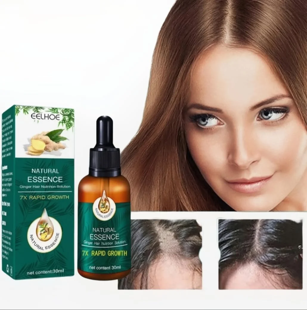 محلول تغذیه مو با عصاره طبیعی زنجبیل EELHOE - رشد سریع 7 برابر - سرم رشد موی طبیعی برای موهای ضخیم تر، 30 میلی لیتر محلول تغذیه مو با عصاره طبیعی زنجبیل EELHOE - رشد سریع 7 برابر - سرم رشد موی طبیعی برای موهای ضخیم تر، 30 میلی لیتر
